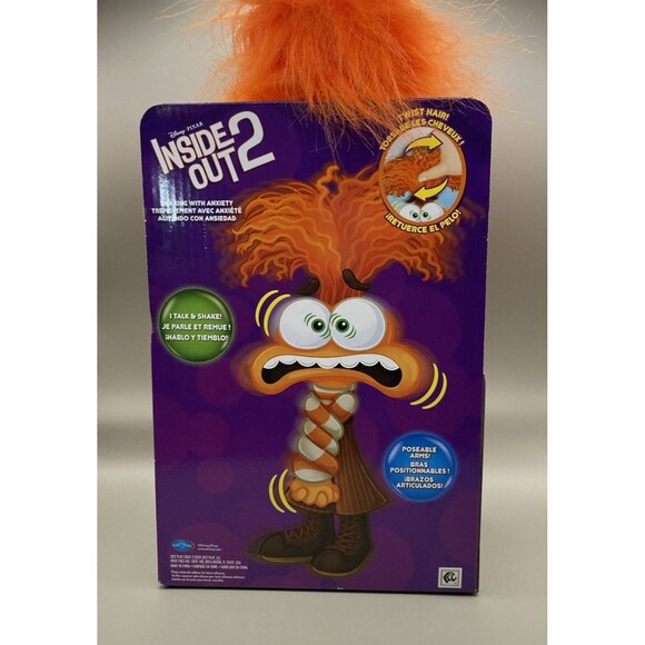 Just Play 45514 Disney and Pixar Inside Out 2 Shaking with Anxiety Feature Plush - Picture 4 of 6